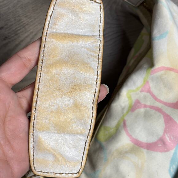 Coach Scribble Signature Hobo Bag Multicolor C Print, Y2K Pastel Purse - Picture 8 of 11